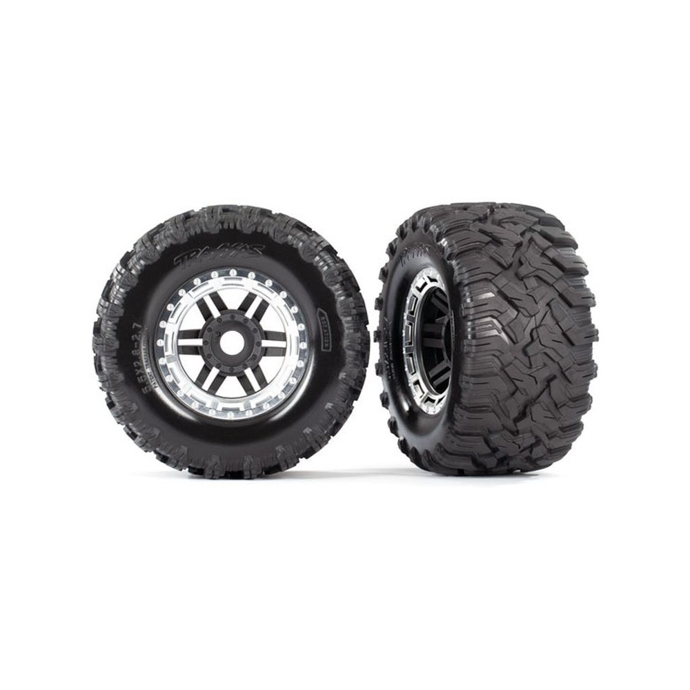 Ruedas Beadlock 2.8 cromo satinado negro Traxxas TRX8972X Ruedas Beadlock 2.8 cromo satinado negro Traxxas TRX8972X