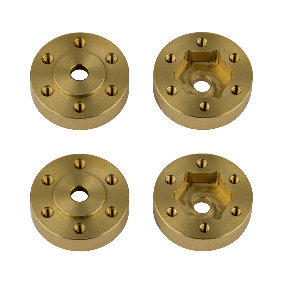Element RC FT Enduro Beadlock Hex Adapters, brass AE42104 Element RC FT Enduro Beadlock Hex Adapters, brass AE42104