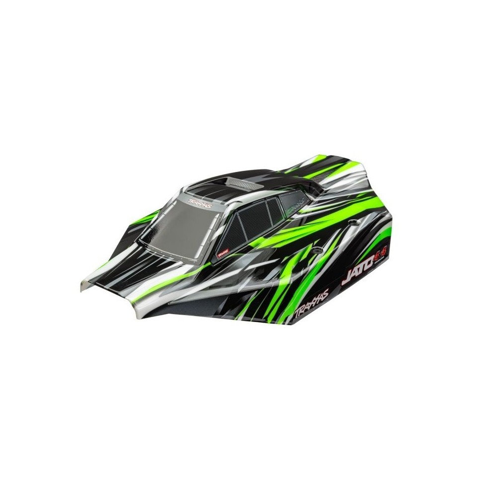 Carrocería Traxxas Jato 4x4 verde pintada pegatinas TRX9018-GRN