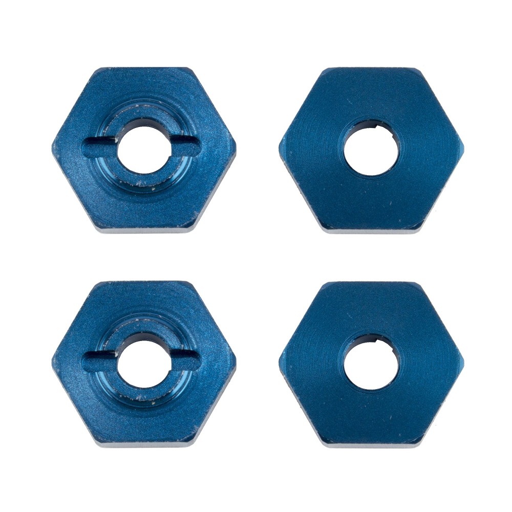 Team Associated FT 1:14 Wheel Hexes, blue aluminum AE21562 Team Associated FT 1:14 Wheel Hexes, blue aluminum AE21562