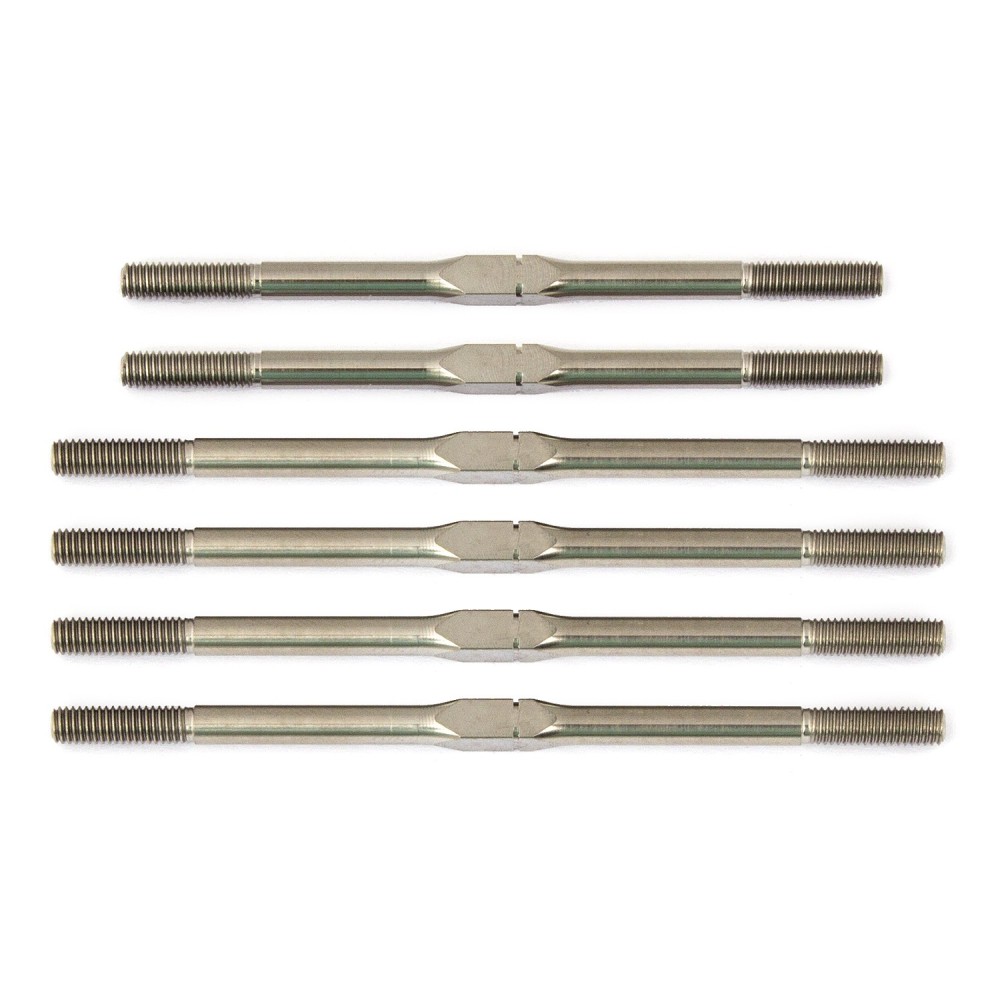 Team Associated RC10T6.1 FT Titanium Turnbuckle Set, silver AE71107 Team Associated RC10T6.1 FT Titanium Turnbuckle Set, silver AE71107