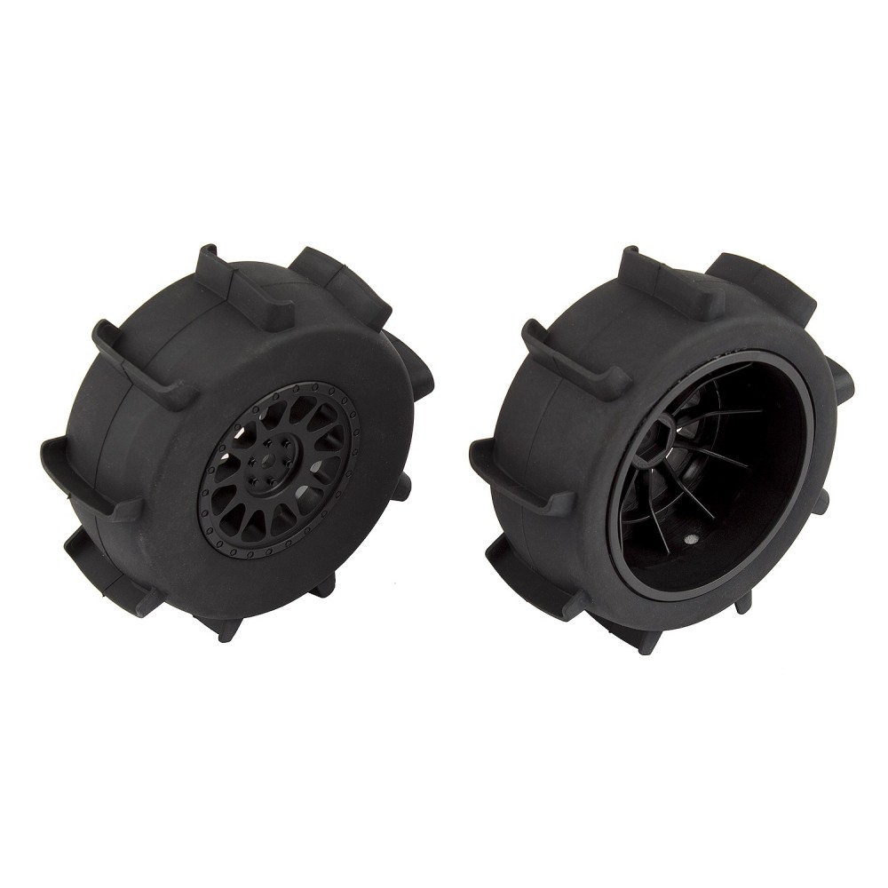 Team Associated Sand Paddle Tires with Method Wheels, mounted, black, rear AE71062 Team Associated Sand Paddle Tires with Method Wheels, mounted, black, rear AE71062