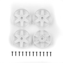 Team Associated DC10 FT Adjustable Wheel Face Plates, white AE72248