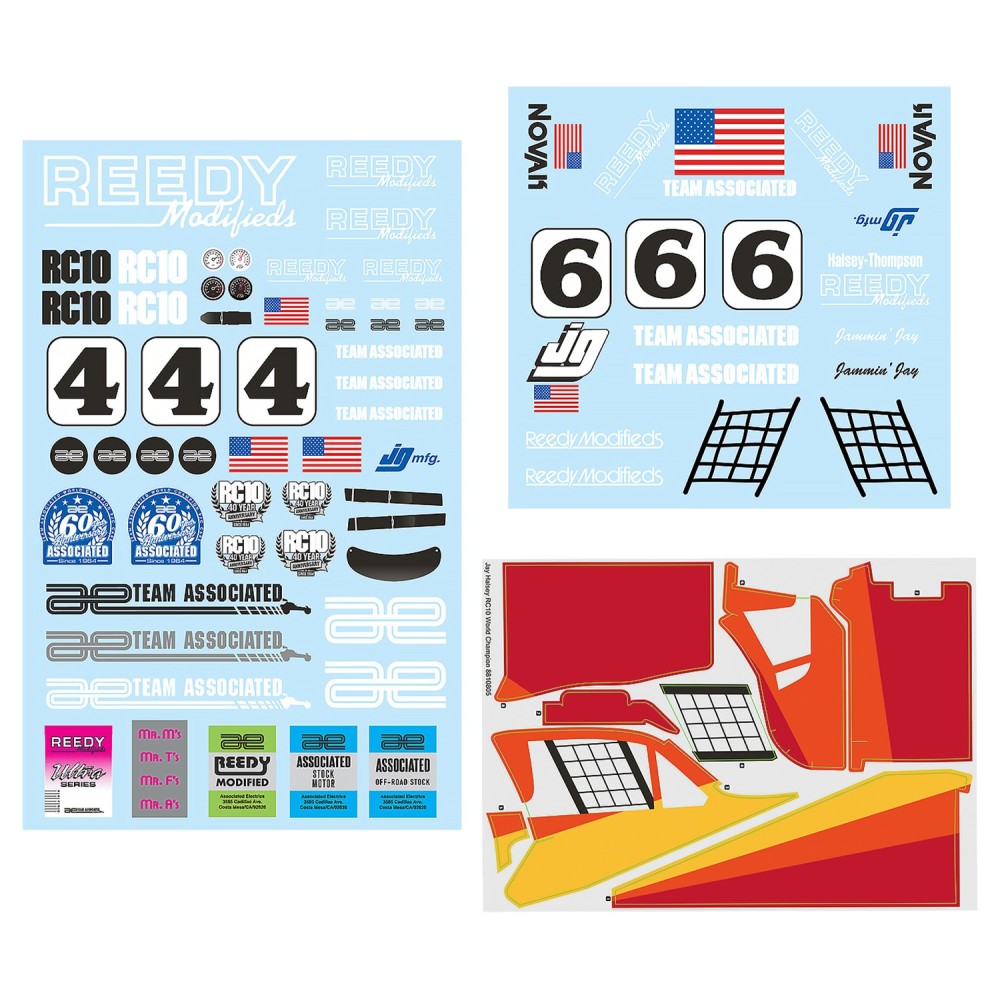 Team Associated RC10 Jay Halsey WC Decal Sheet AE6398 Team Associated RC10 Jay Halsey WC Decal Sheet AE6398