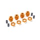 Cubos estriados 17mm naranja Traxxas TRX9086-ORNG