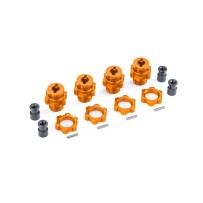 Cubos estriados 17mm naranja Traxxas TRX9086-ORNG