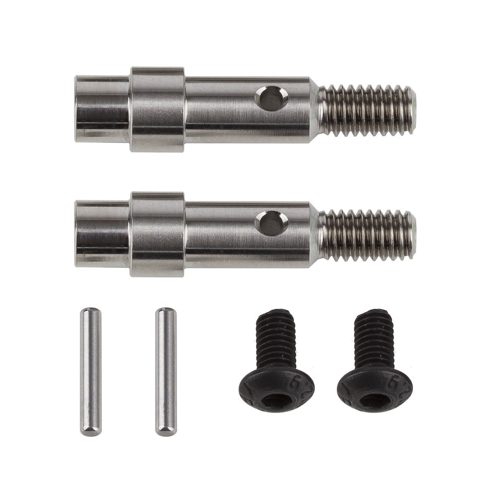 Team Associated RC10B6 FT Titanium Hex Adapter Front Axles AE71181 Team Associated RC10B6 FT Titanium Hex Adapter Front Axles AE71181