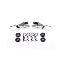 Espejos laterales cromados Chevrolet Blazer 1972 izquierdo y derecho con anillas y clips Traxxas TRX9118