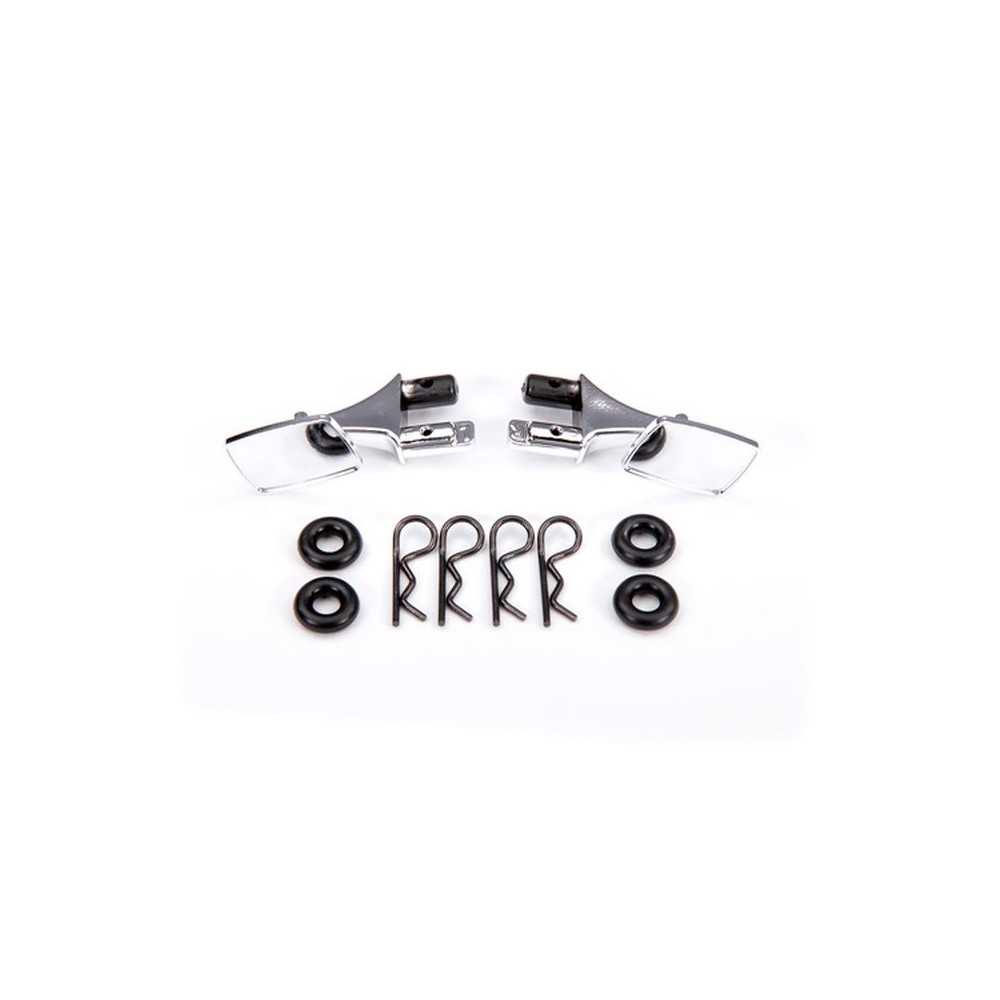 Traxxas Mirrors side chrome (left right) o-rings (4) body clips (4) (fits) TRX9118 Traxxas Mirrors side chrome (left right) o-rings (4) body clips (4) (fits) TRX9118