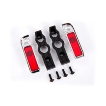 Traxxas Tail light housing chrome (2) lens (2) retainers (left right) TRX9119