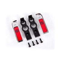 Carcasas de luces traseras cromadas, lentes y retenedores izquierdo y derecho Traxxas TRX9119