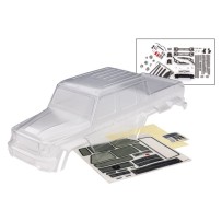 Carrocería Traxxas Mercedes-Benz G 63 AMG 6x6 transparente (requiere pintura) con ventanas y pegatinas – TRX9129