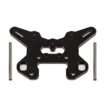 Team Associated RC8T4 Front Shock Tower V2, black aluminum AE81624
