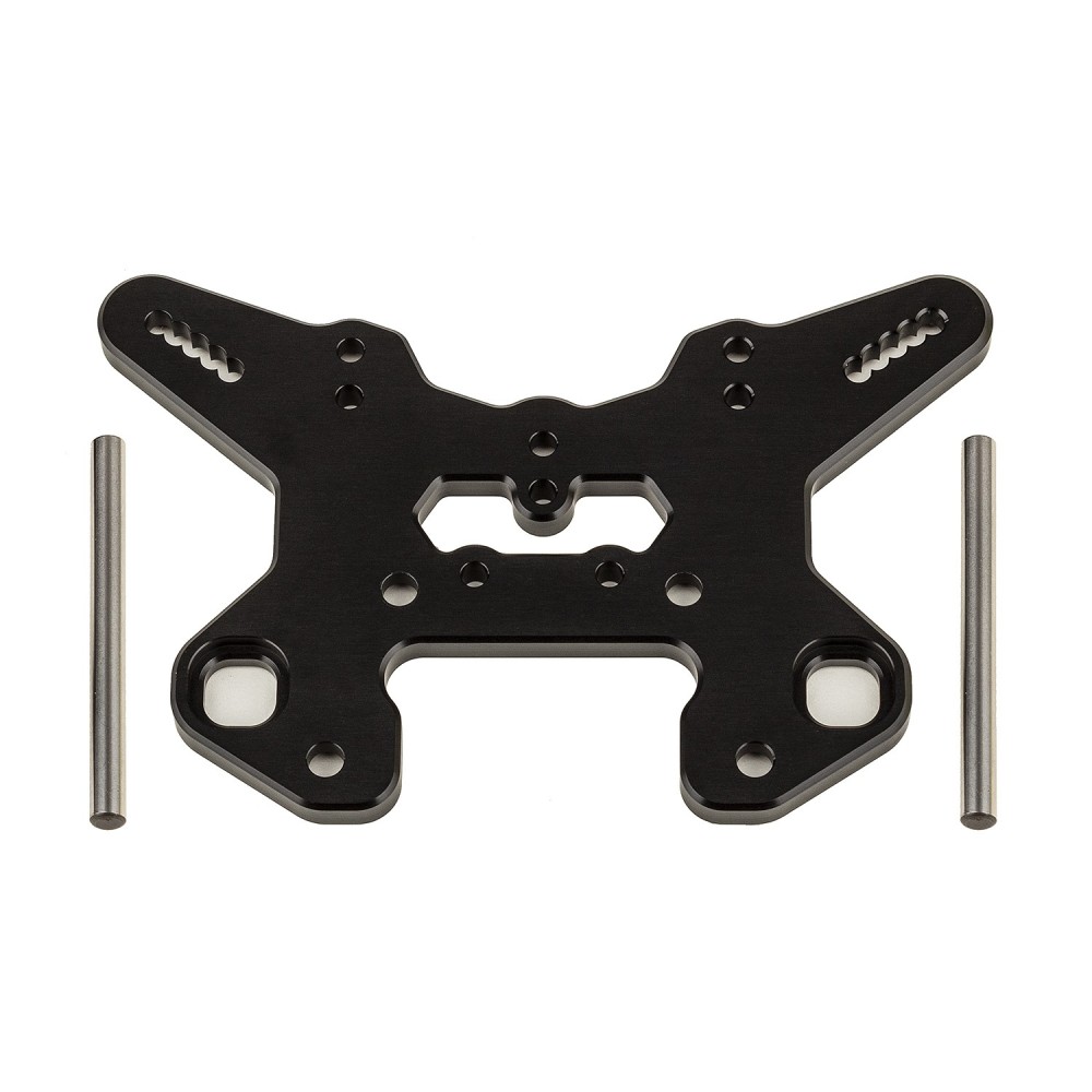 Team Associated RC8T4 Front Shock Tower V2, black aluminum AE81624 Team Associated RC8T4 Front Shock Tower V2, black aluminum AE81624