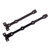 Team Associated RC10B74.1 FT Flex Chassis Brace Support Set, 2.0mm, carbon fiber AE92283