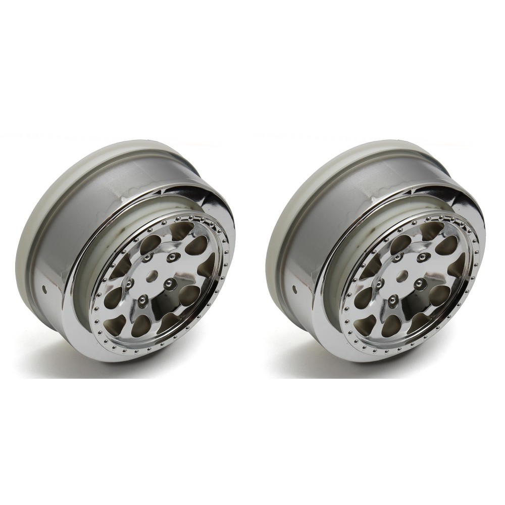 Team Associated SC10B Front Wheels, chrome AE91221 Team Associated SC10B Front Wheels, chrome AE91221