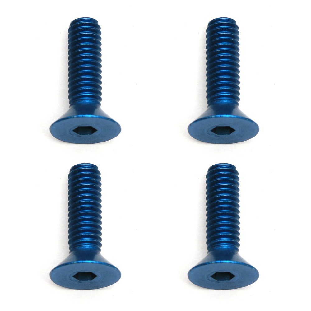 Team Associated FT Screws, Blue Aluminum 4x14 mm FHCS AE8571 Team Associated FT Screws, Blue Aluminum 4x14 mm FHCS AE8571