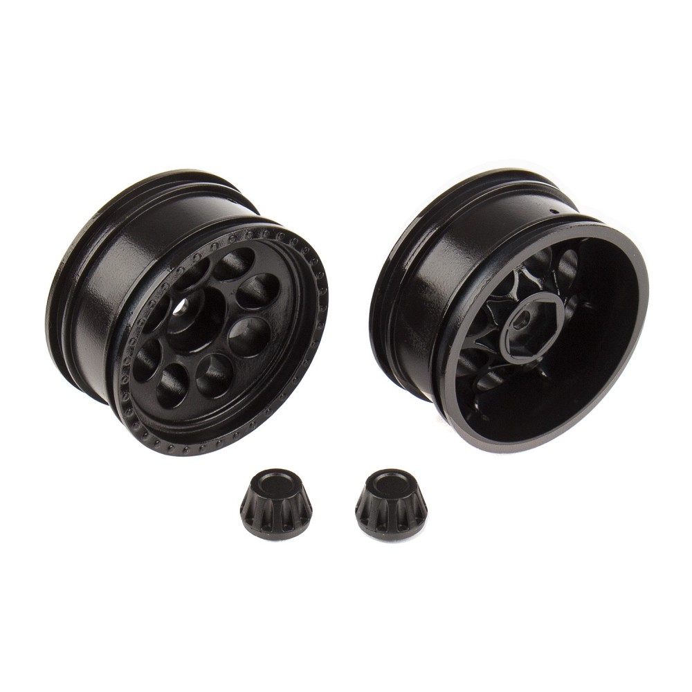 Team Associated CR12 Tioga Wheels, black AE41085 Team Associated CR12 Tioga Wheels, black AE41085
