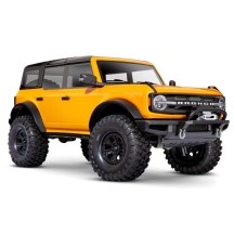Coche RC Traxxas TRX-4 Ford Bronco 2021 1/10 4WD RTR con carrocería sin clips en color naranja TRX92076-4ORNG