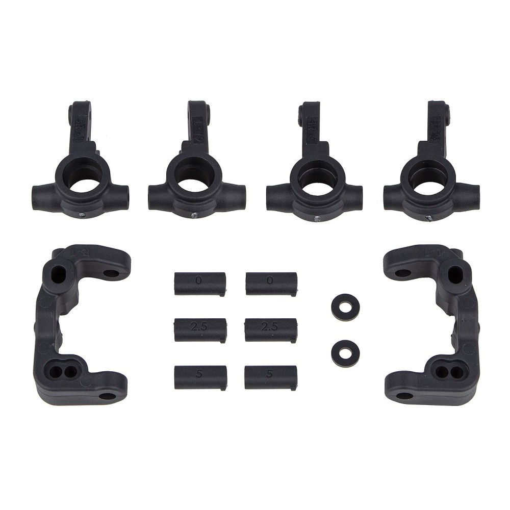 Team Associated RC10B6.4 -1mm Scrub Caster and Steering Blocks, carbon AE91985 Team Associated RC10B6.4 -1mm Scrub Caster and Steering Blocks, carbon AE91985