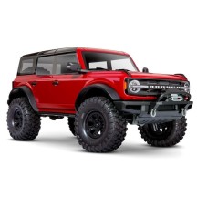Coche RC Traxxas TRX-4 Ford Bronco 2021 1/10 4WD RTR con carrocería sin clips en color rojo TRX92076-4RED