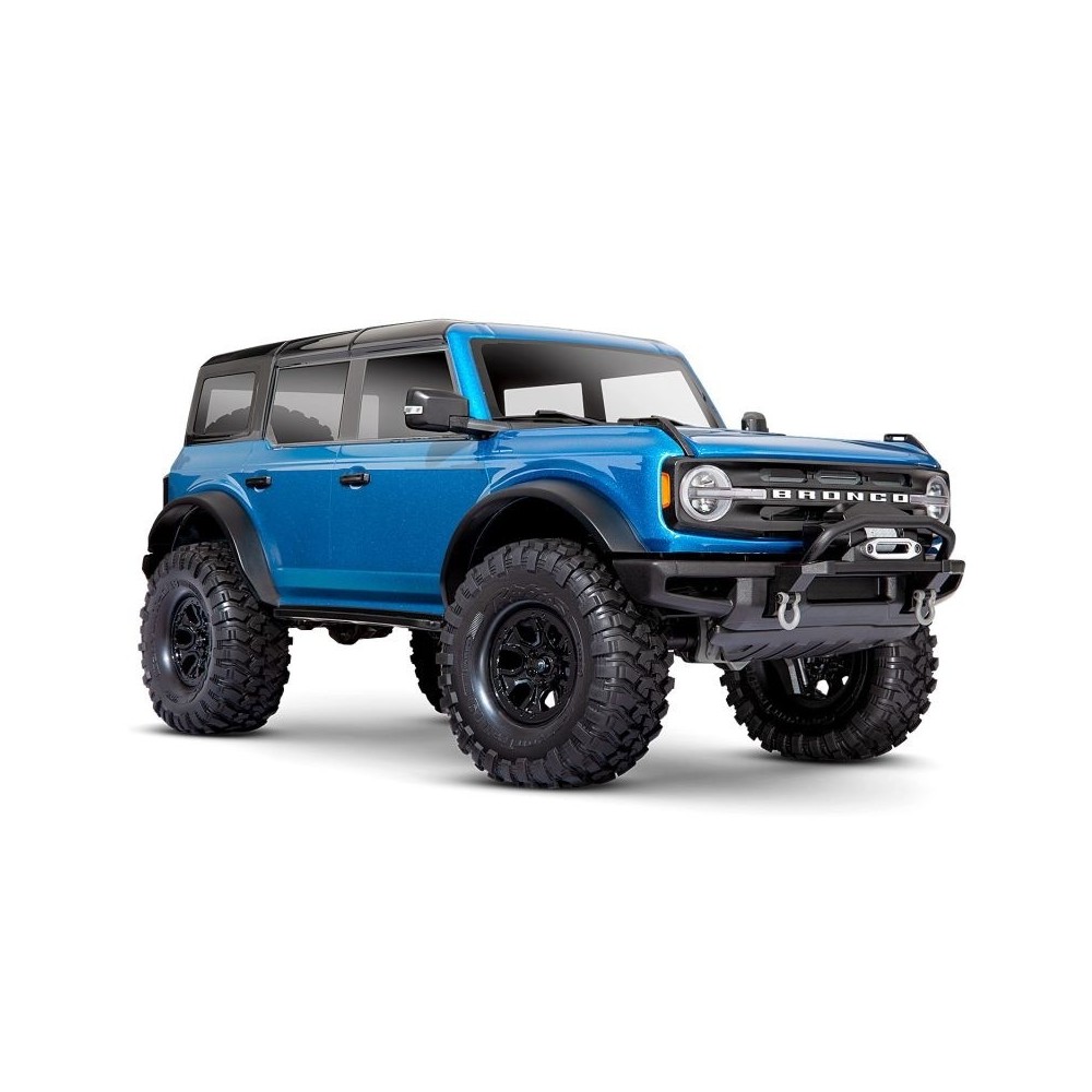 Coche RC Traxxas TRX-4 Ford Bronco 2021 1/10 4WD RTR con carrocería sin clips en color azul Velocity TRX92076-4-VBLU Coche RC Traxxas TRX-4 Ford Bronco 2021 1/10 4WD RTR con carrocería sin clips en color azul Velocity TRX92076-4-VBLU
