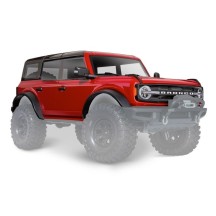 Carrocería Traxxas Ford Bronco 2021 completa en rojo con parrilla y laterales – TRX9211R