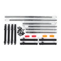Moldura lateral izquierda derecha cromada con lentes LED para Traxxas TRX9231