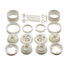 Team Associated RC10 Wheels, front and rear, white AE6643