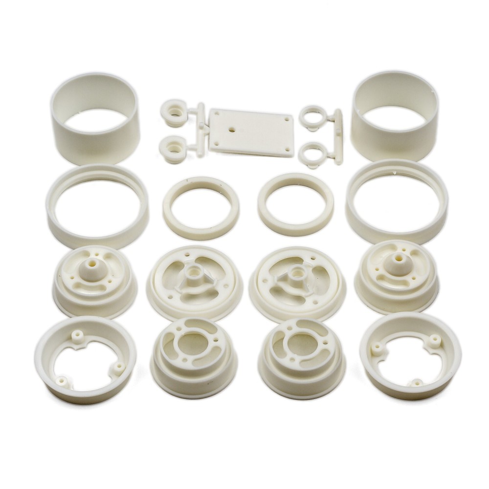 Team Associated RC10 Wheels, front and rear, white AE6643 Team Associated RC10 Wheels, front and rear, white AE6643