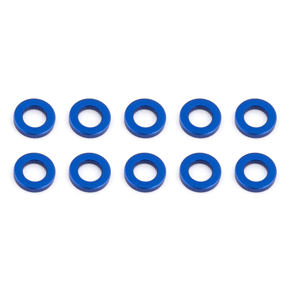 Team Associated Ballstud Washers, 5.5x1.0 mm, blue aluminum AE31382 Team Associated Ballstud Washers, 5.5x1.0 mm, blue aluminum AE31382