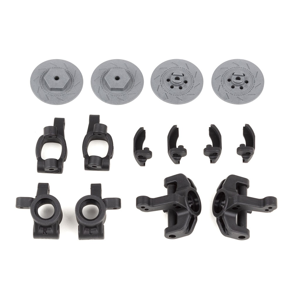 Team Associated Reflex 14R Steering and Caster Blocks, Rear Hubs, and Brake Discs AE21575 Team Associated Reflex 14R Steering and Caster Blocks, Rear Hubs, and Brake Discs AE21575