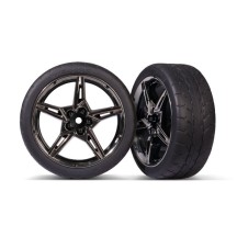 Ruedas radios divididos cromo negro 2.1 Traxxas TRX9370