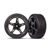 Ruedas radios divididos cromo negro 2.1 Traxxas TRX9370