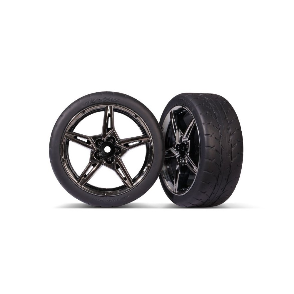 Ruedas radios divididos cromo negro 2.1 Traxxas TRX9370