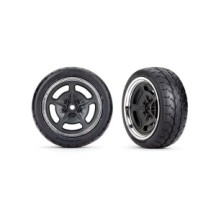Traxxas Tires and wheels assembled glued (black with chrome wheels 1.9) TRX9372