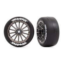 Ruedas radios múltiples cromado negro 2.0 montadas Traxxas TRX9374R