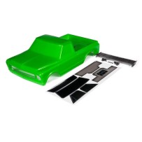 Carrocería Chevrolet C10 verde pintada con calcas de alerón Traxxas TRX9411G