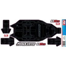 Team Associated RC10B6.4 FT Chassis Protective Sheet, +3mm, printed AE91999