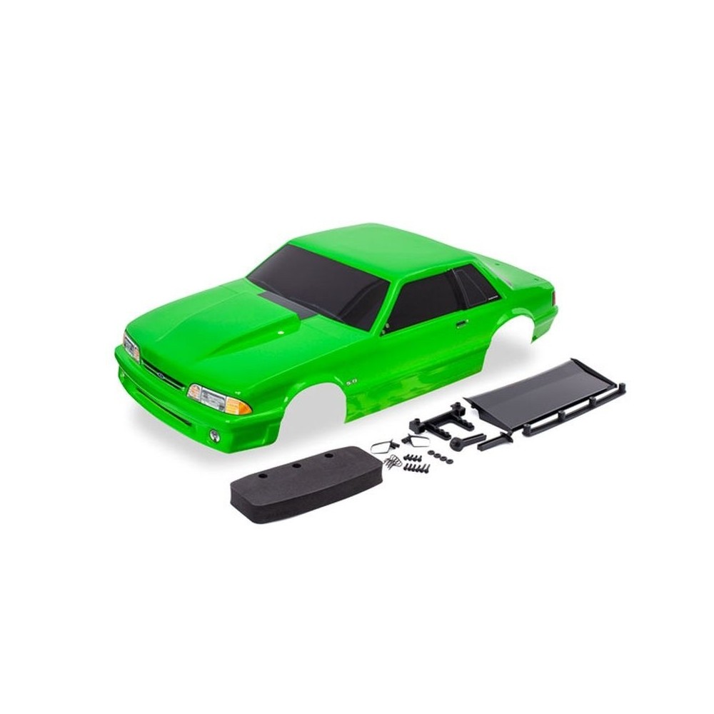 Traxxas Body Ford Mustang fox body green (painted decals applied) TRX9421G Traxxas Body Ford Mustang fox body green (painted decals applied) TRX9421G