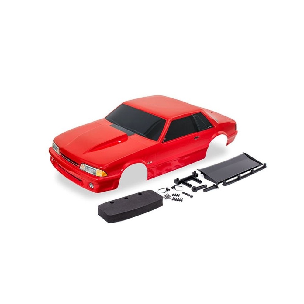 Traxxas Body Ford Mustang fox body red (painted decals applied) TRX9421R Traxxas Body Ford Mustang fox body red (painted decals applied) TRX9421R