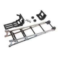 Barra Wheelie cromo negro ensamblada con soporte Traxxas TRX9460X