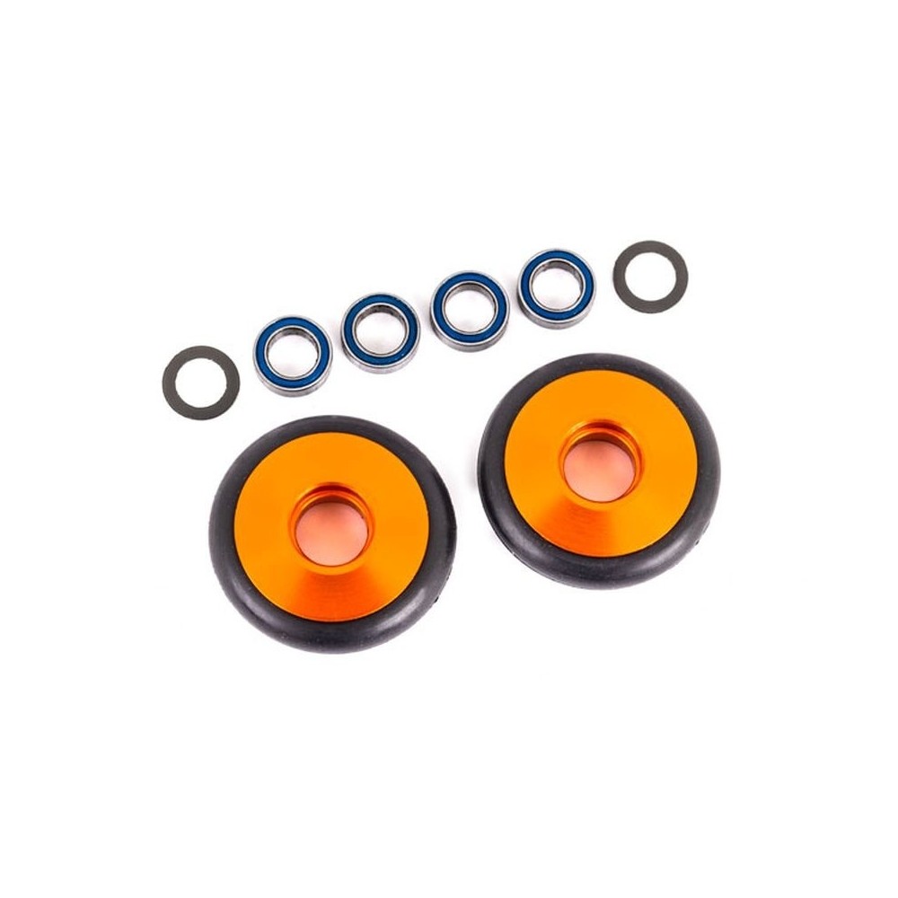 Ruedas para barra Wheelie aluminio naranja 5x8x2.5mm TRX9461A Ruedas para barra Wheelie aluminio naranja 5x8x2.5mm TRX9461A