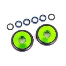 Ruedas Wheelie Bar aluminio verde 5x8x2.5mm TRX9461G