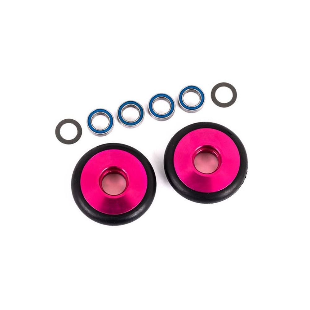 Ruedas para barra Wheelie aluminio rosa 5x8x2.5mm TRX9461P Ruedas para barra Wheelie aluminio rosa 5x8x2.5mm TRX9461P