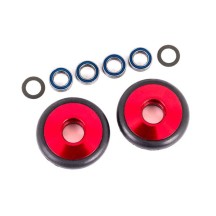 Ruedas para barra Wheelie aluminio rojo 5x8x2.5mm TRX9461R