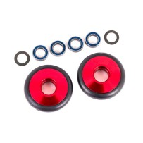 Ruedas para barra Wheelie aluminio rojo 5x8x2.5mm TRX9461R
