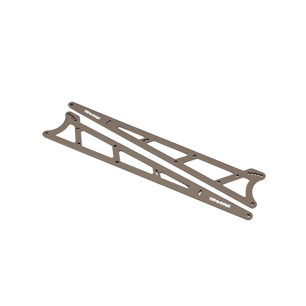Placas Wheelie gris carbón aluminio Traxxas TRX9462 Placas Wheelie gris carbón aluminio Traxxas TRX9462