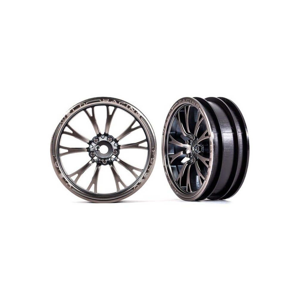 Llantas Weld cromo negro delanteras Traxxas TRX9472A Llantas Weld cromo negro delanteras Traxxas TRX9472A