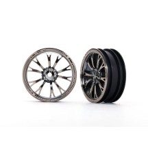 Llantas Weld negro cromo delanteras Traxxas TRX9472X